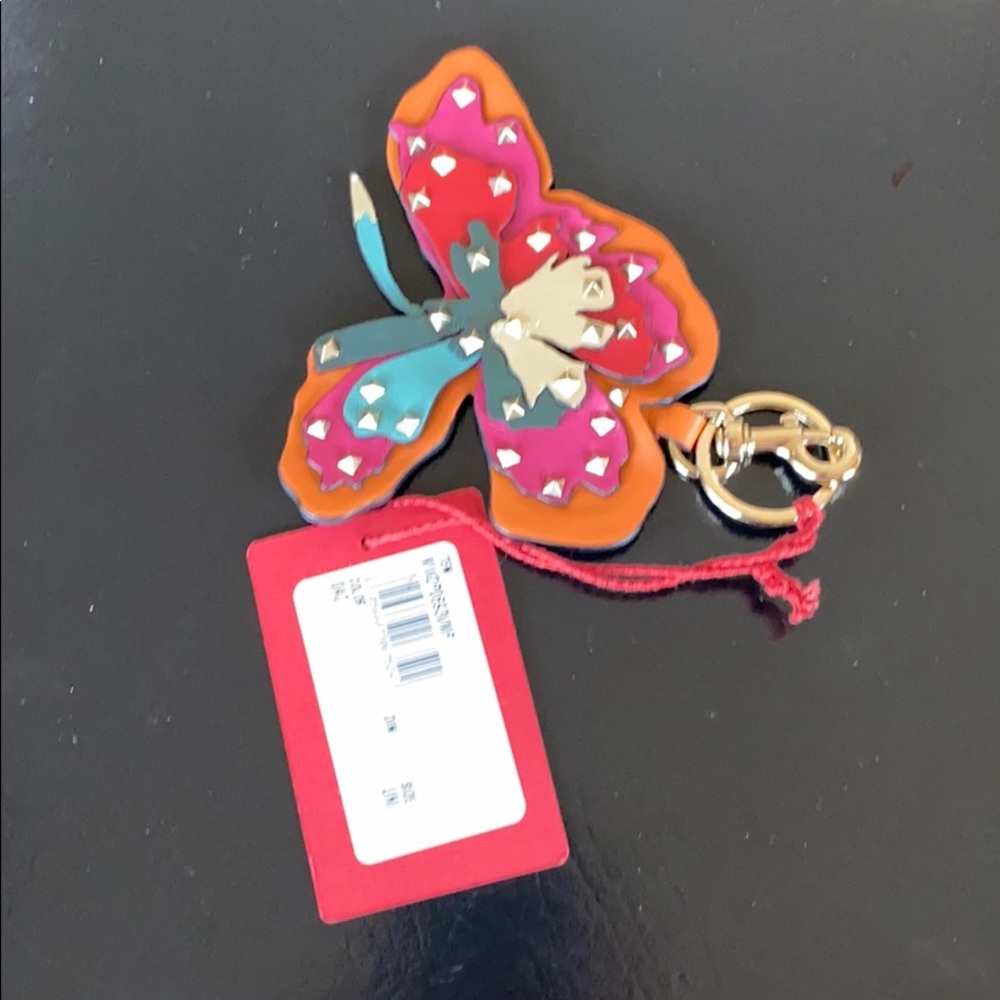 Valentino Rockstud Flower leather keychain charm - Picture 4 of 8